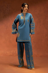 Stitched Embroidered Khaddar Slub