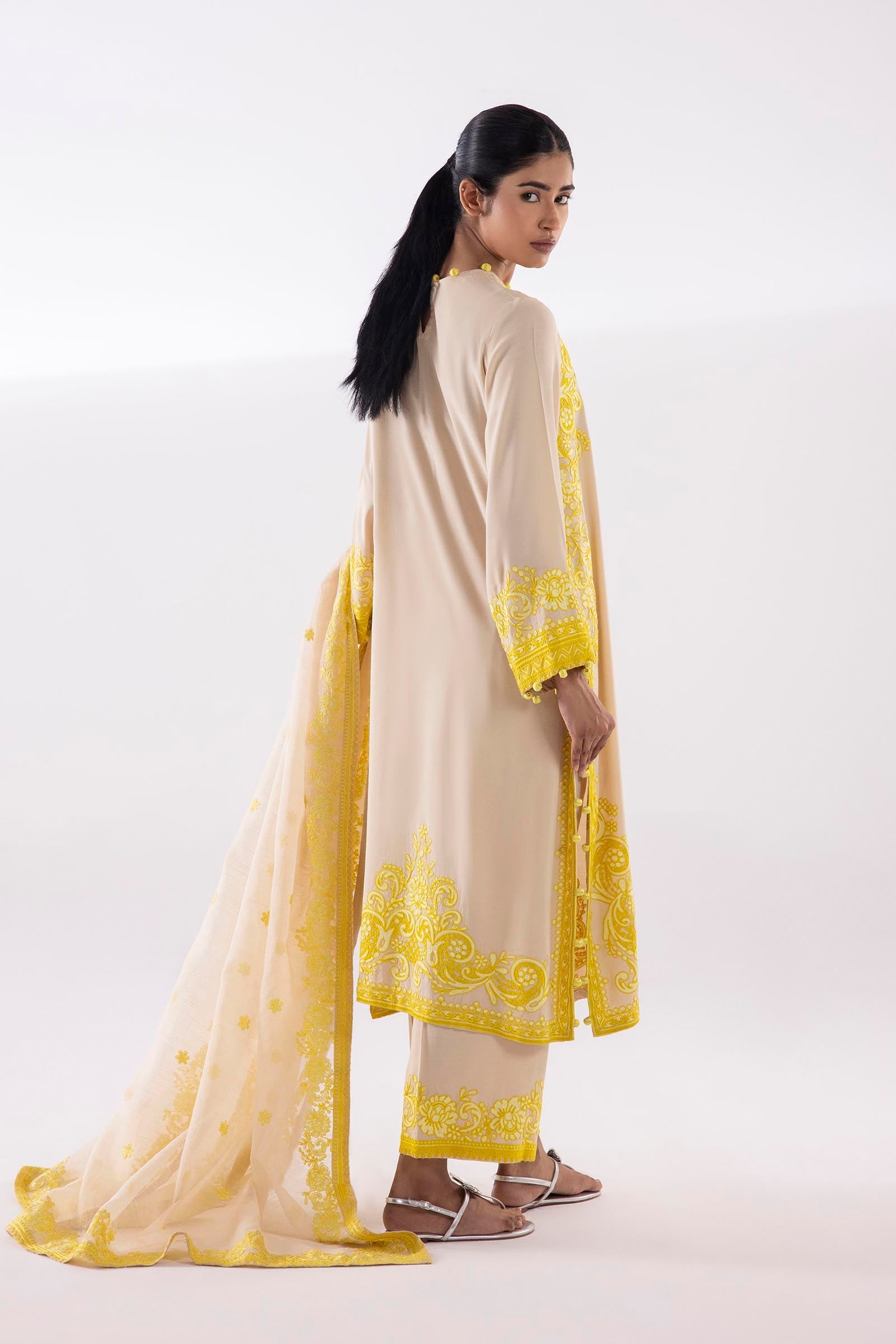 Solid Arabic Khaddar Shirt
