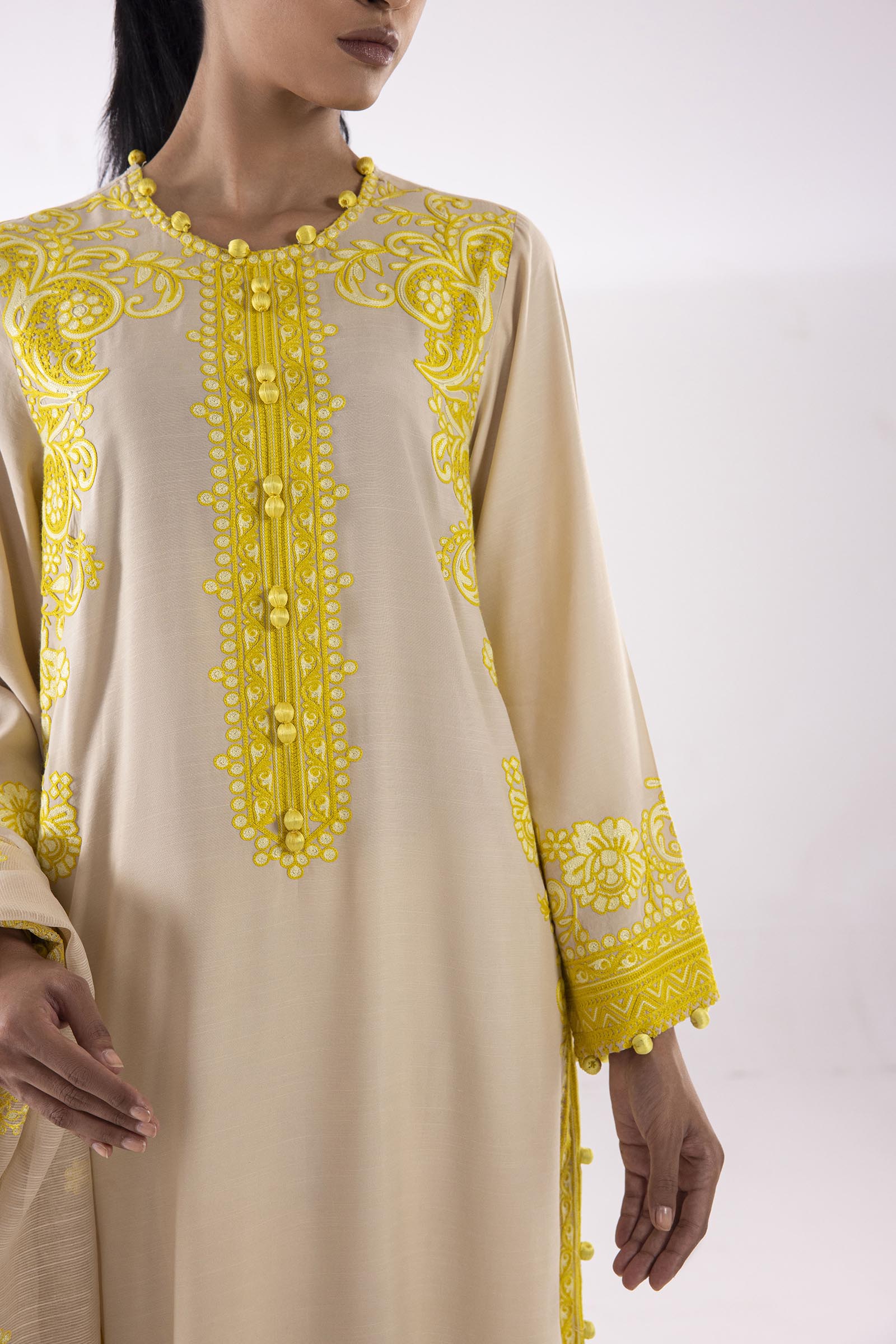 Solid Arabic Khaddar Shirt
