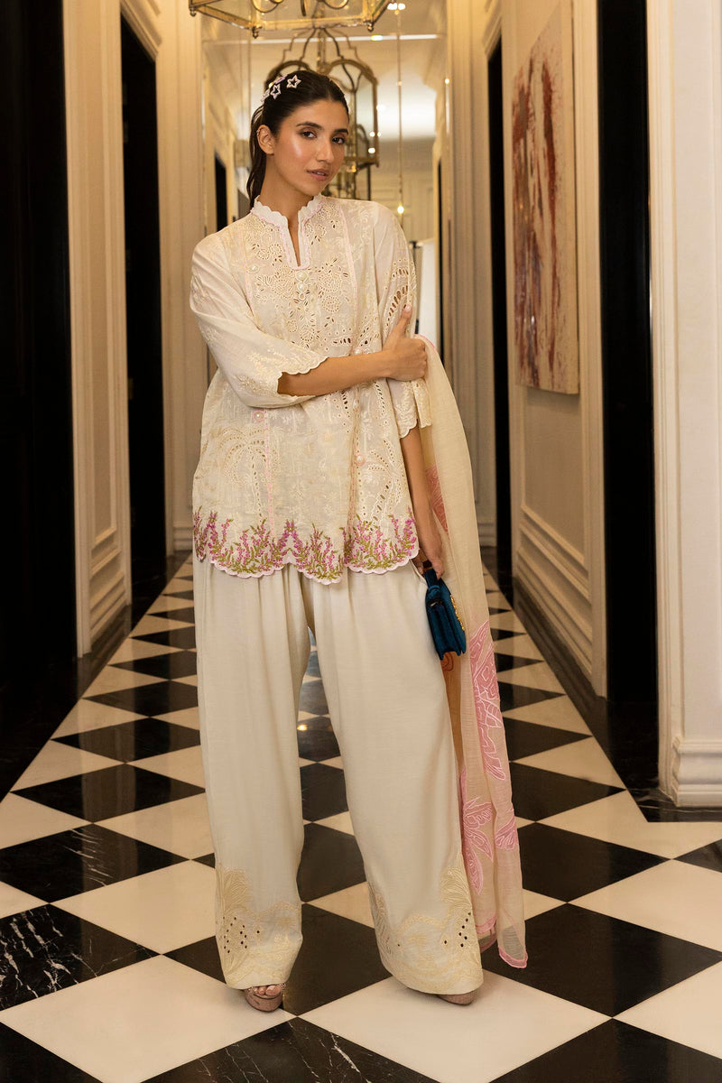 Stitched Embroidered Swiss Cotton Shirt + Shalwar