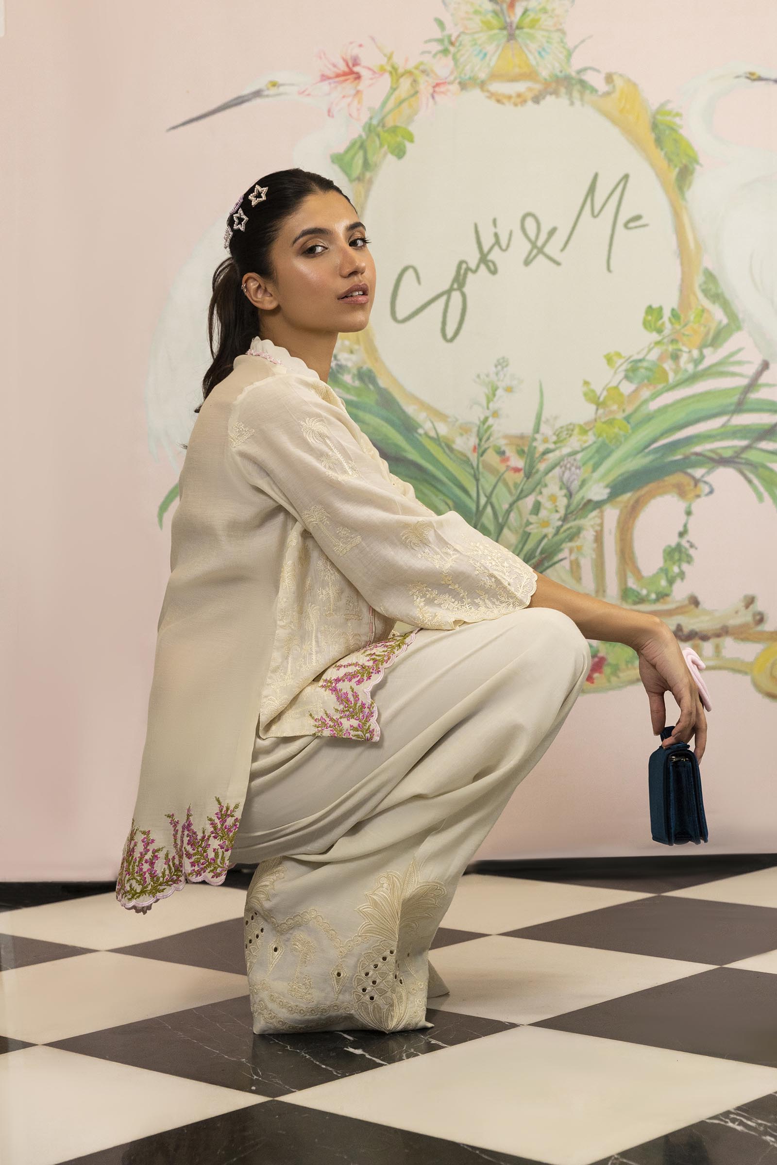 Off White Slub Dupatta