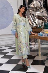 Stitched Embroidered Raw Silk Shirt + Trouser