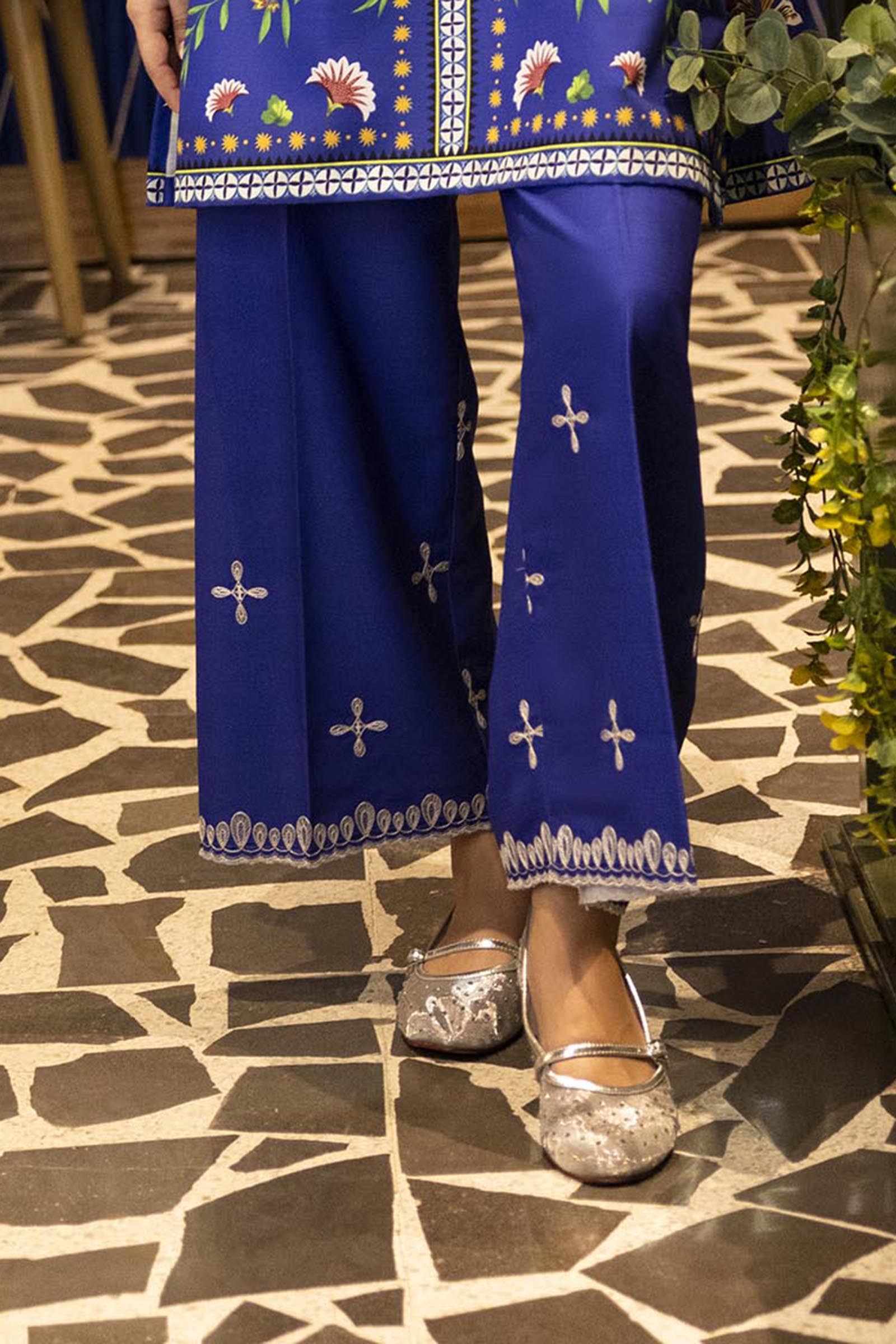 Stitched Printed Khaddar Culotte