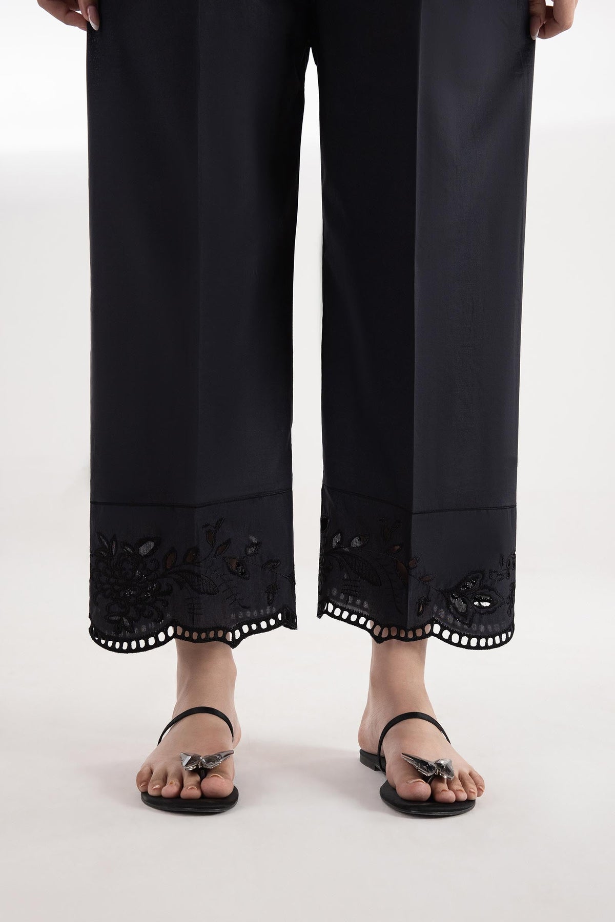 Stitched Embroidered Cambric Culotte