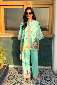 Stitched Printed Lawn West Shirt + Culotte