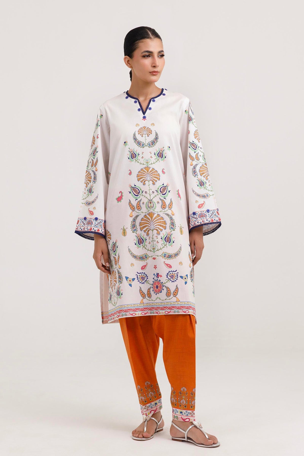 Stitched Printed Poplin Shirt+ Shalwar