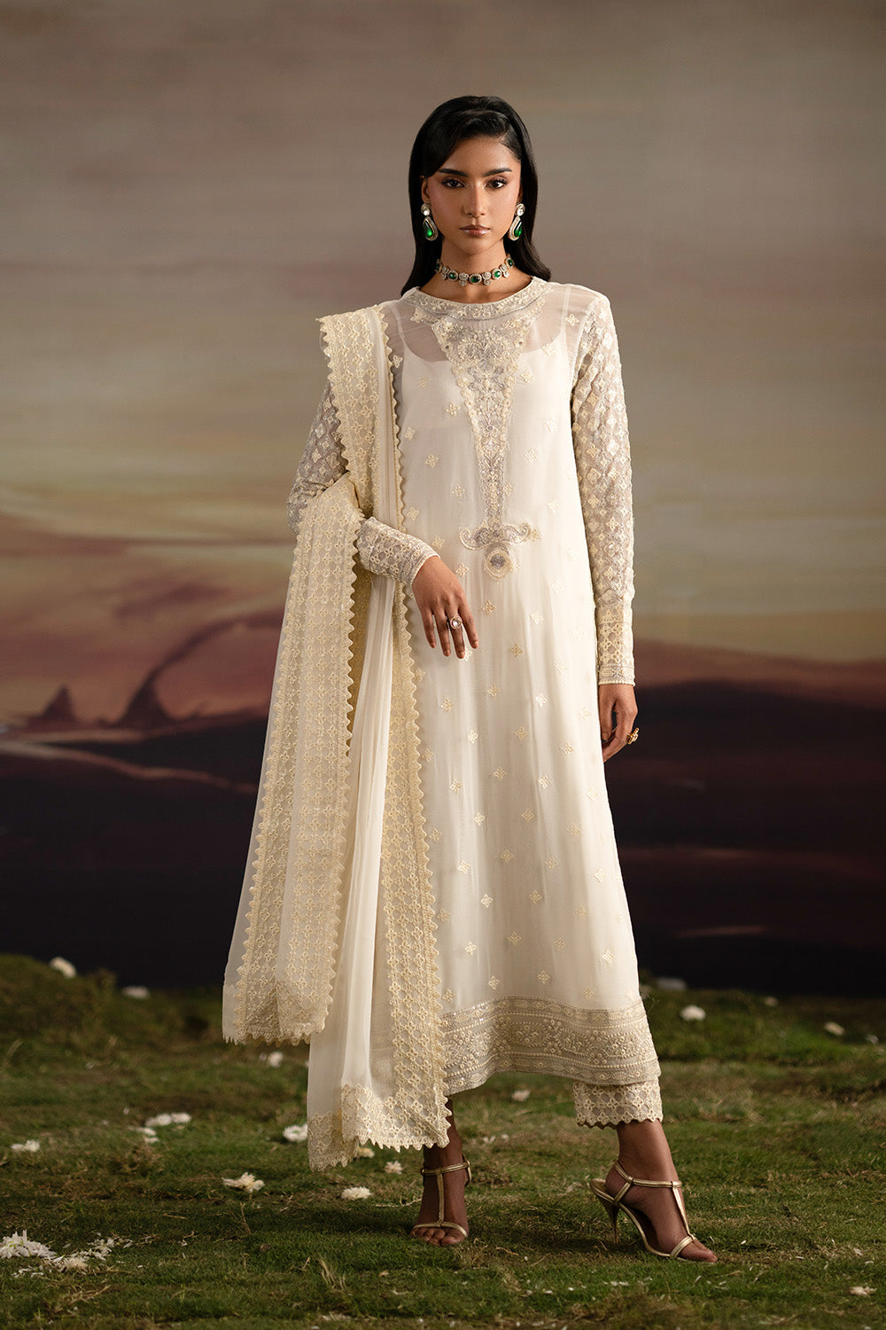 3-Piece-Embroiderd-Chiffon INRANI - FWU5700