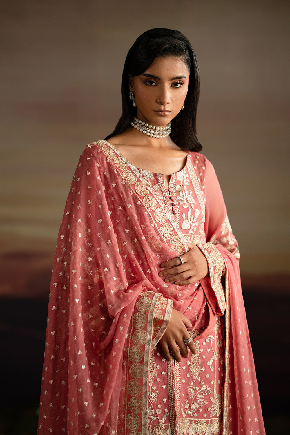3-Piece-Embroiderd-Chiffon INDIYA - FWU5707