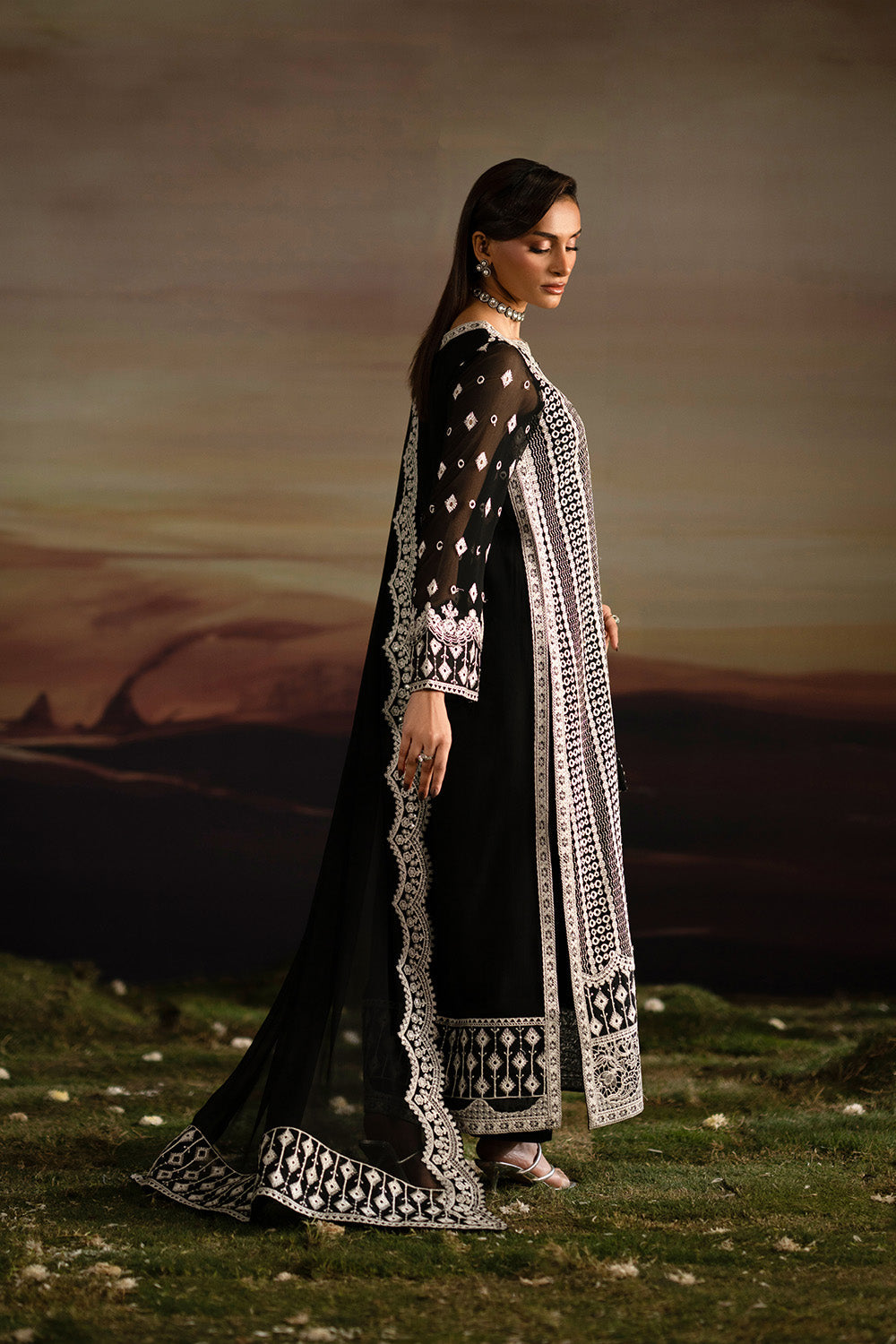 3-Piece-Embroiderd-Chiffon INBHA - FWU5708