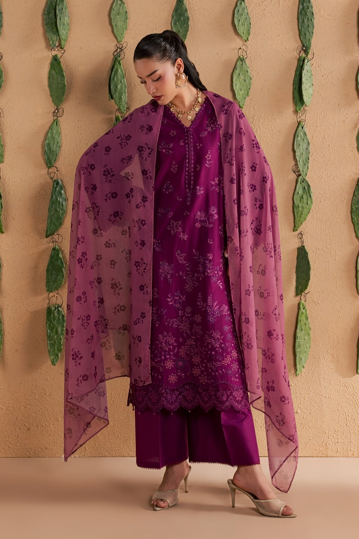 Feeha 3Pc - Luxury Embroidered Lawn