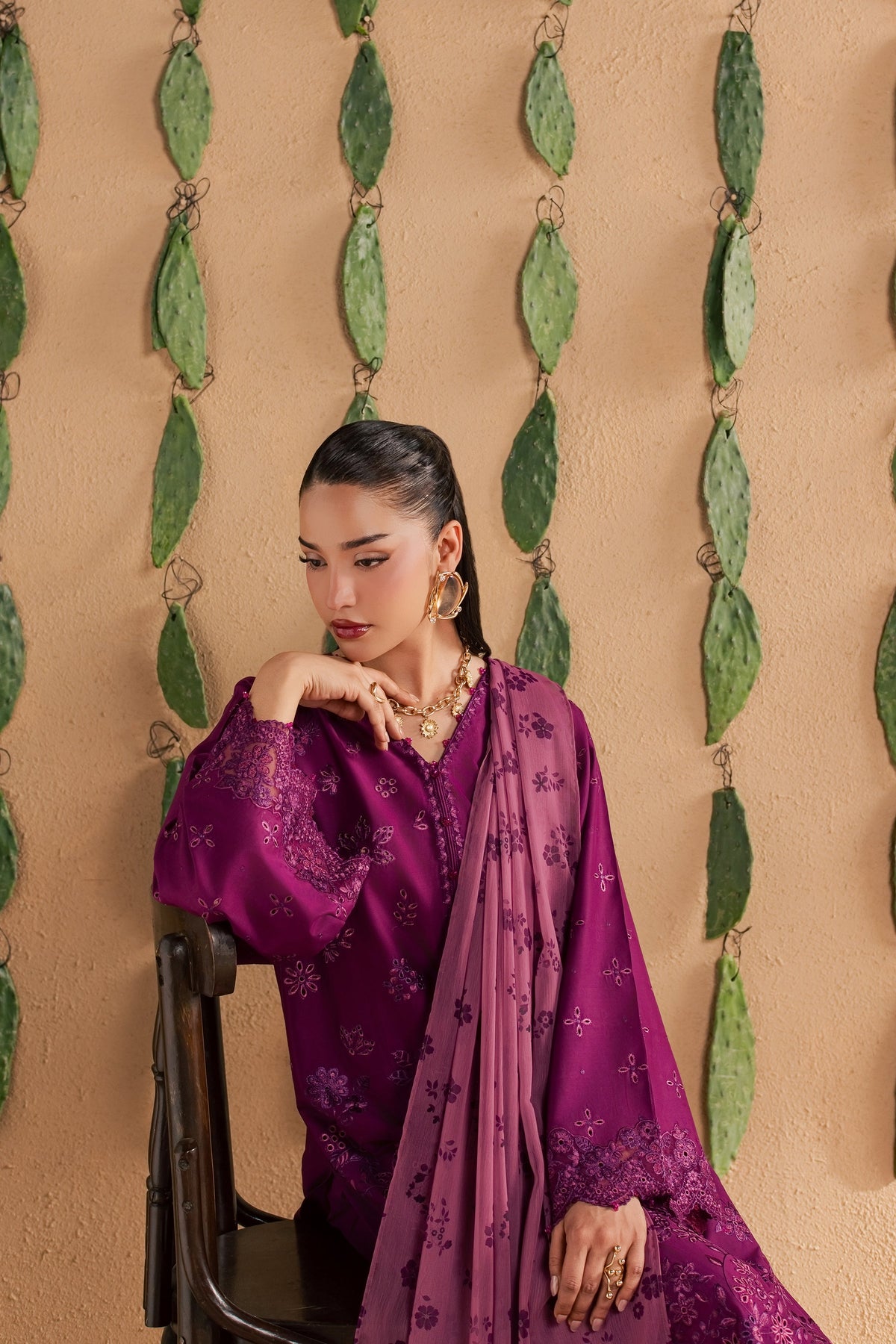 Feeha 3Pc - Luxury Embroidered Lawn
