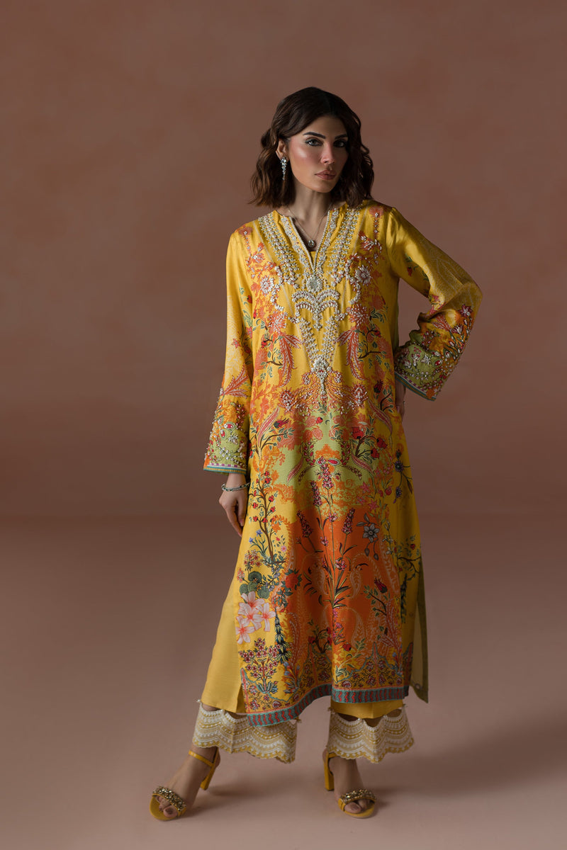 Mango Slush Long Shirt Set  (D-04)
