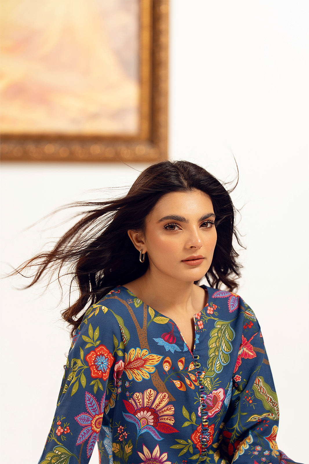 2 Piece Unstitched Printed Cambric Printed Suit (UC0071)