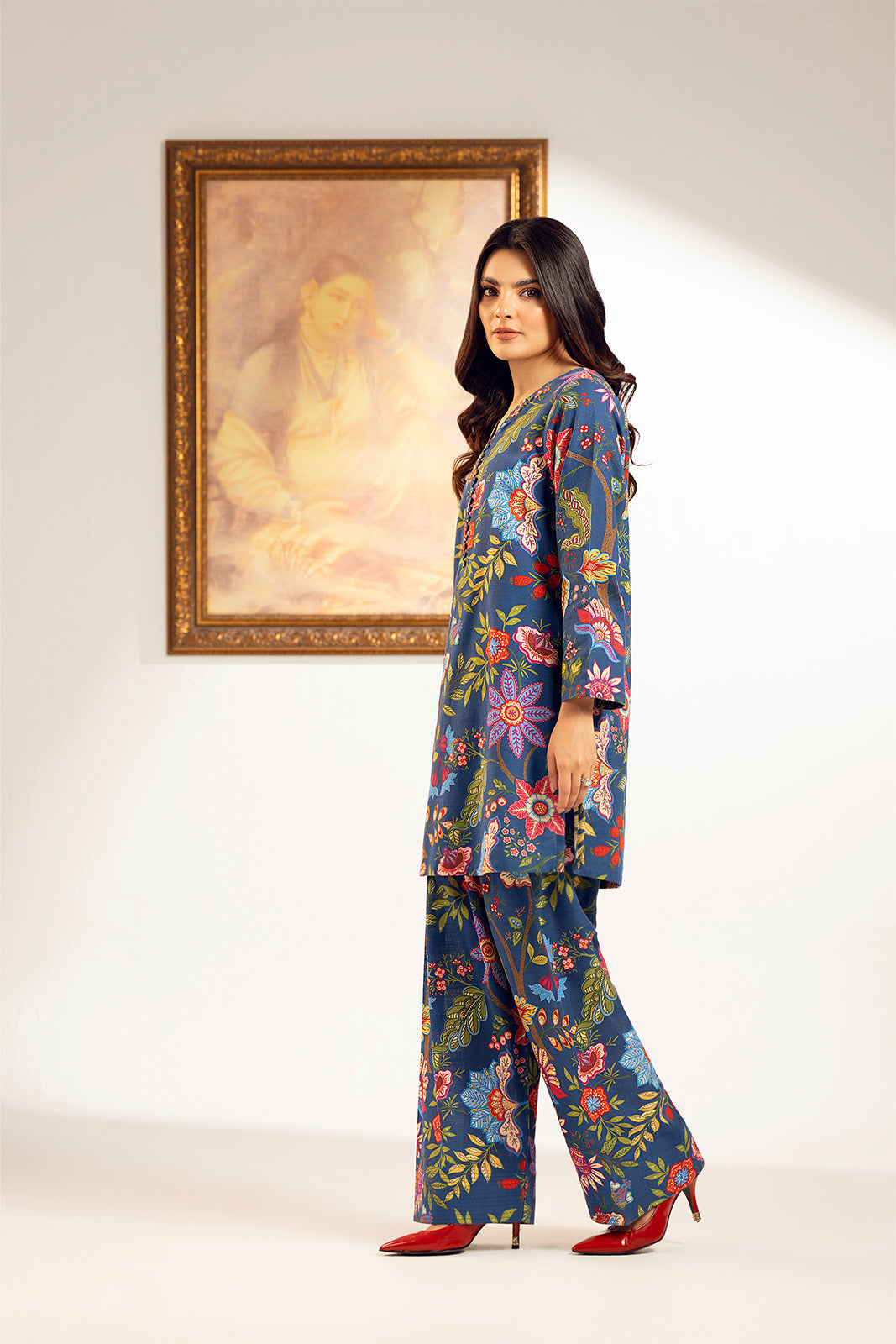 2 Piece Unstitched Printed Cambric Printed Suit (UC0071)