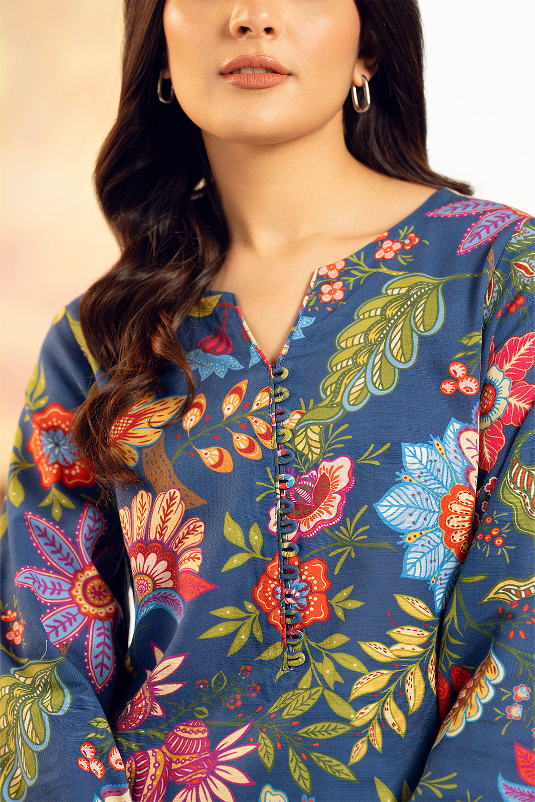 2 Piece Unstitched Printed Cambric Printed Suit (UC0071)