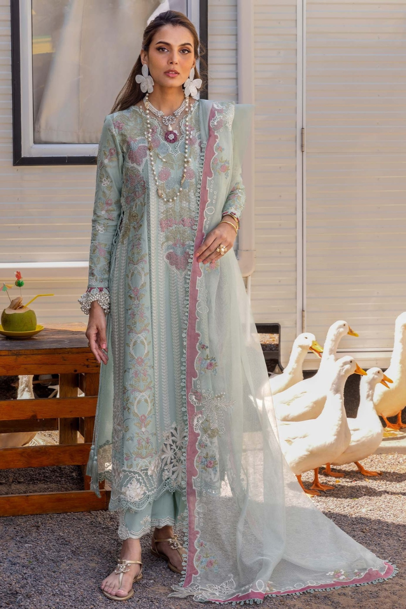 Saira Shakira Embroidered Luxury Lawn Unstitched 3Pc Suit DILARA-A