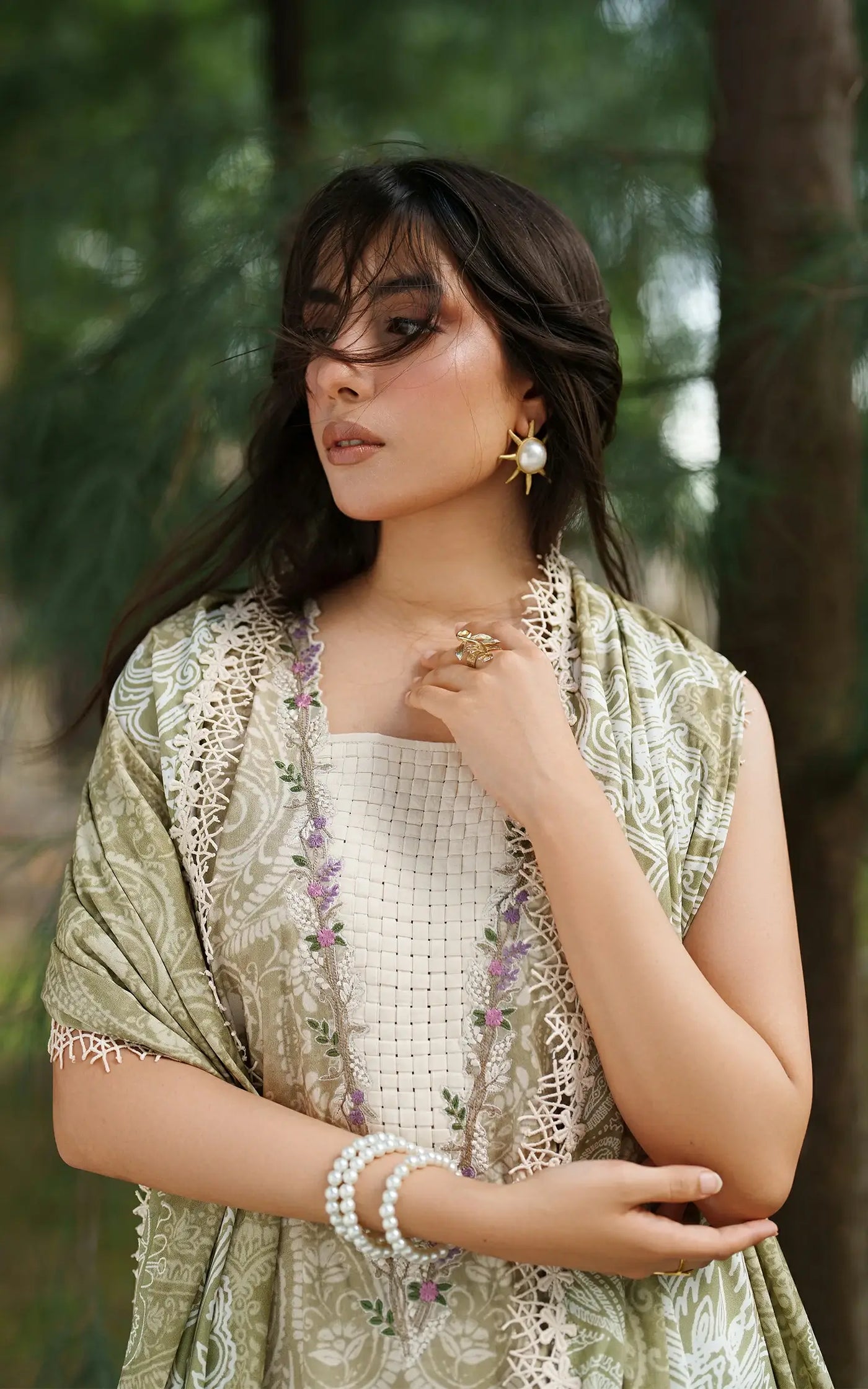 Frozen Dew-MWL25-07 | 3pcs Embroidered Stitched Suit