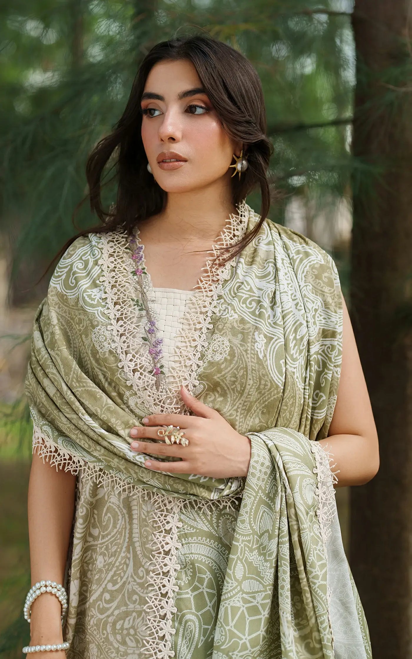 Frozen Dew-MWL25-07 | 3pcs Embroidered Stitched Suit