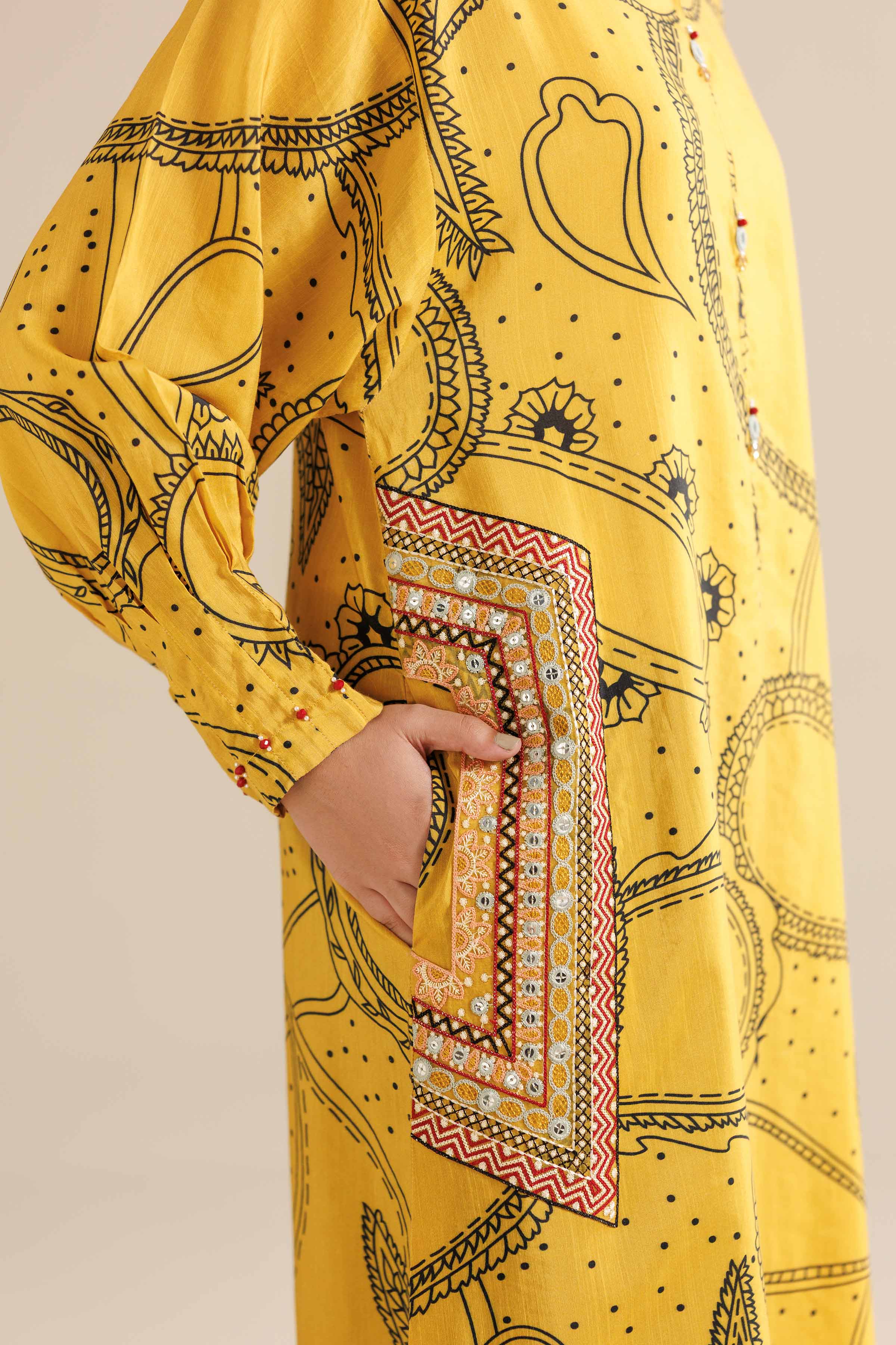 Printed Embroidered Shirt - FW25-54