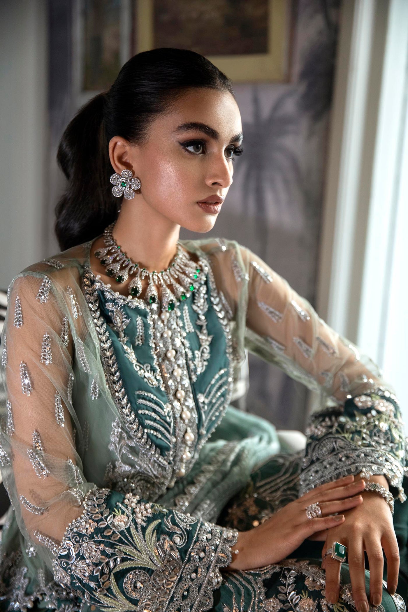 Unstitched 3 Piece Net Suit