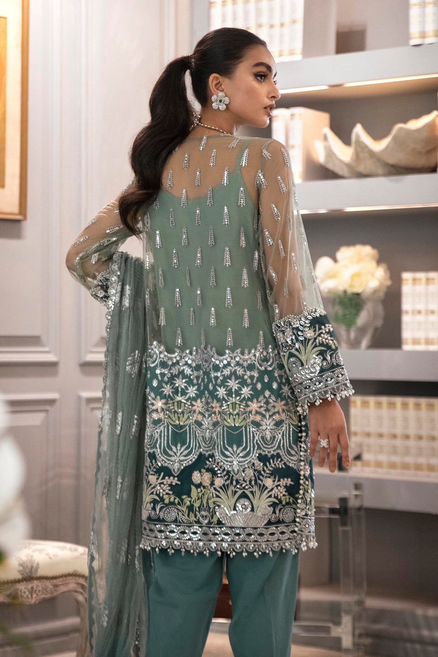 Unstitched 3 Piece Net Suit