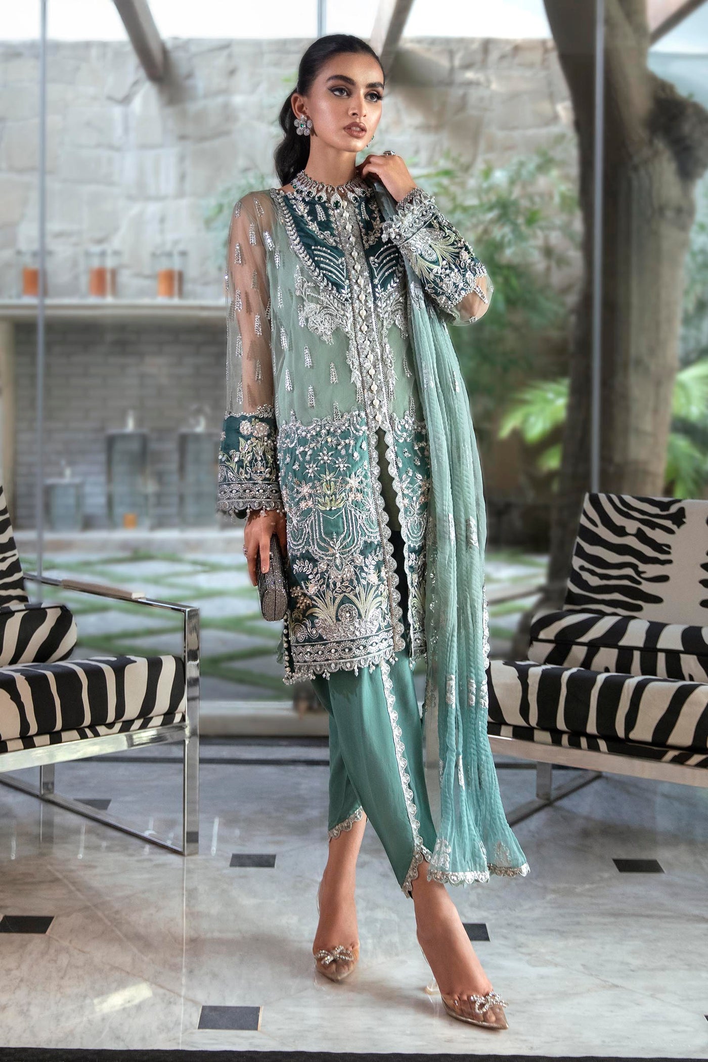Unstitched 3 Piece Net Suit