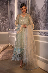 Unstitched 3 Piece Organza Suit