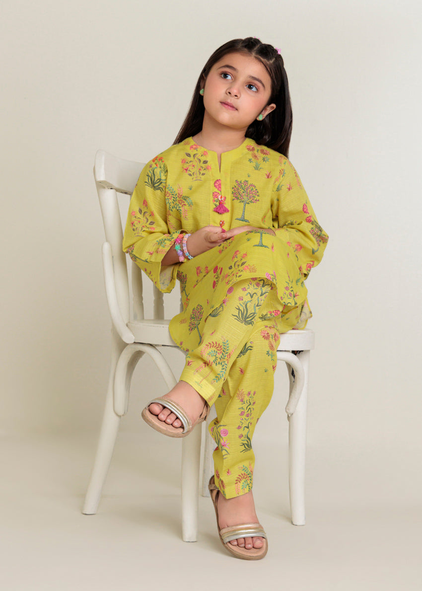 Yellow-Dobby-Lawn-2 Piece (GP2PPBS26BG1F21)