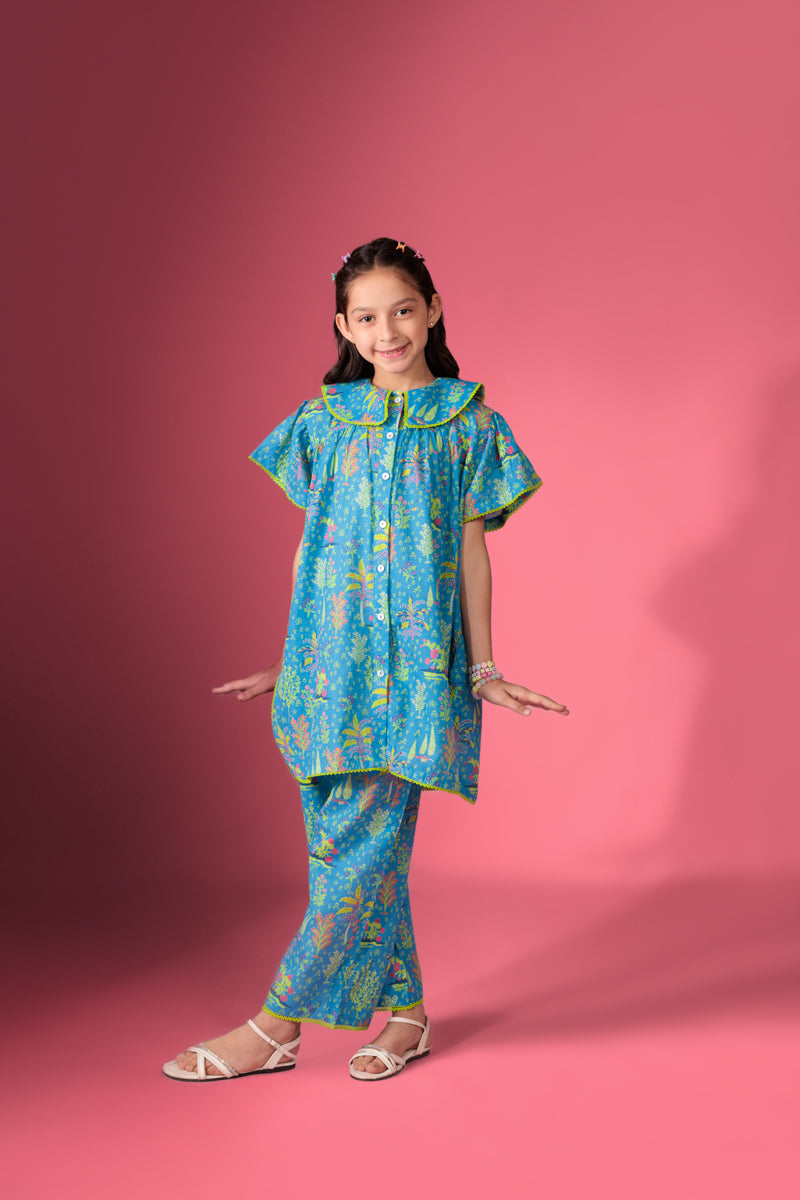Blue-Dobby-Lawn-2 Piece (GP2PPBS26BG2M12)