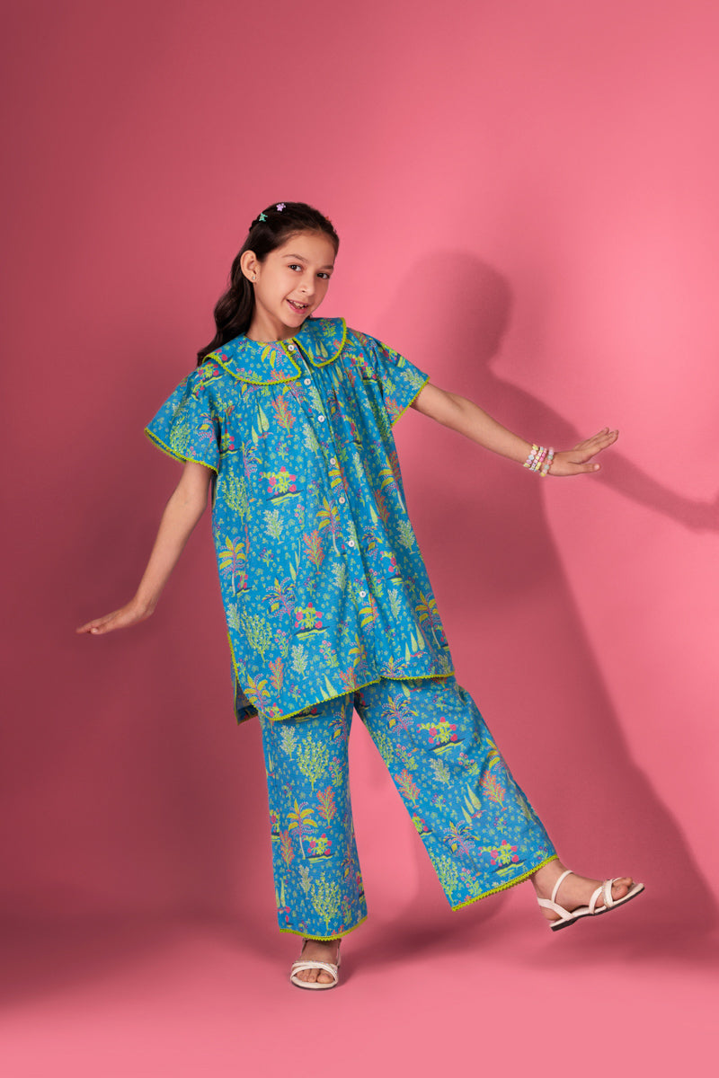 Blue-Dobby-Lawn-2 Piece (GP2PPBS26BG2M12)