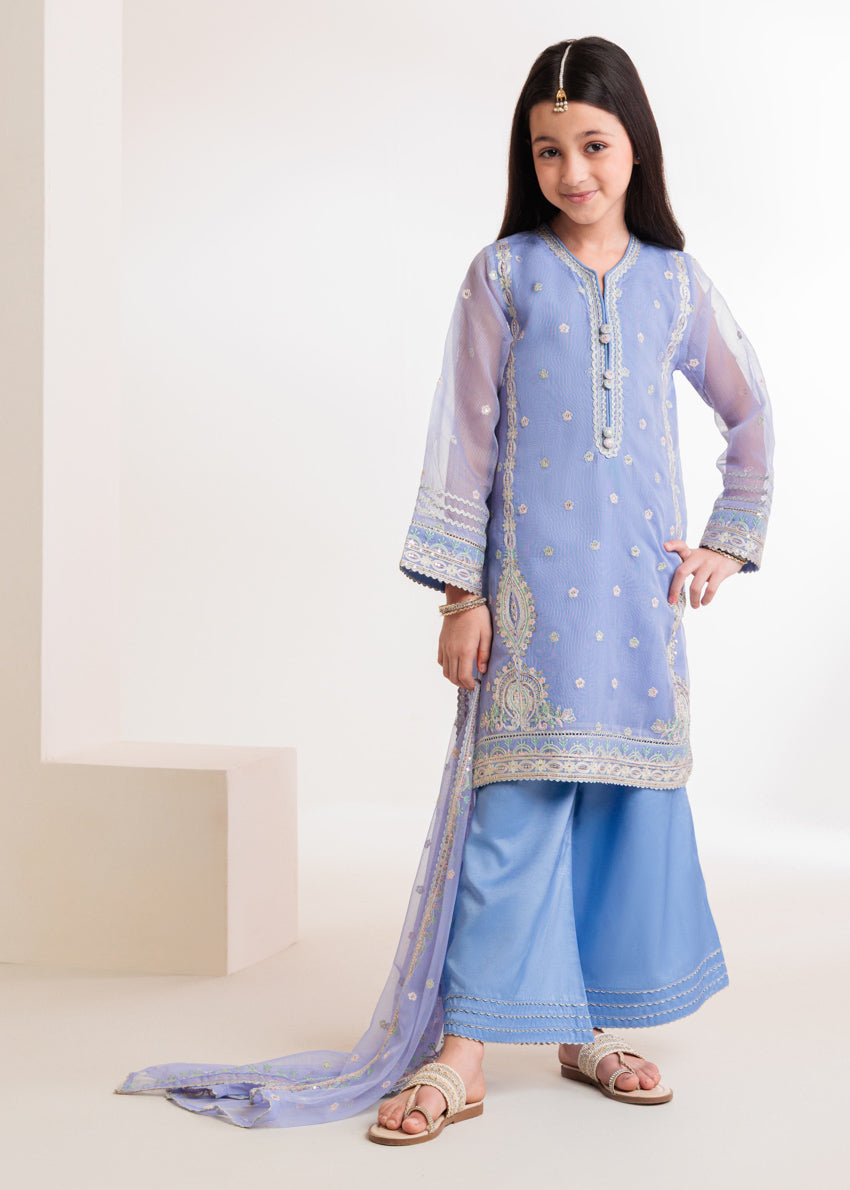 Lavender-Textured-Net-3 Piece (GPS25FE3018)
