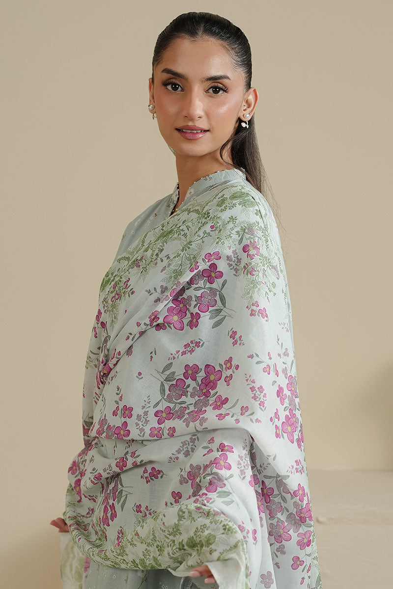 GRAY FROST-3PC PRINTED LAWN SUIT