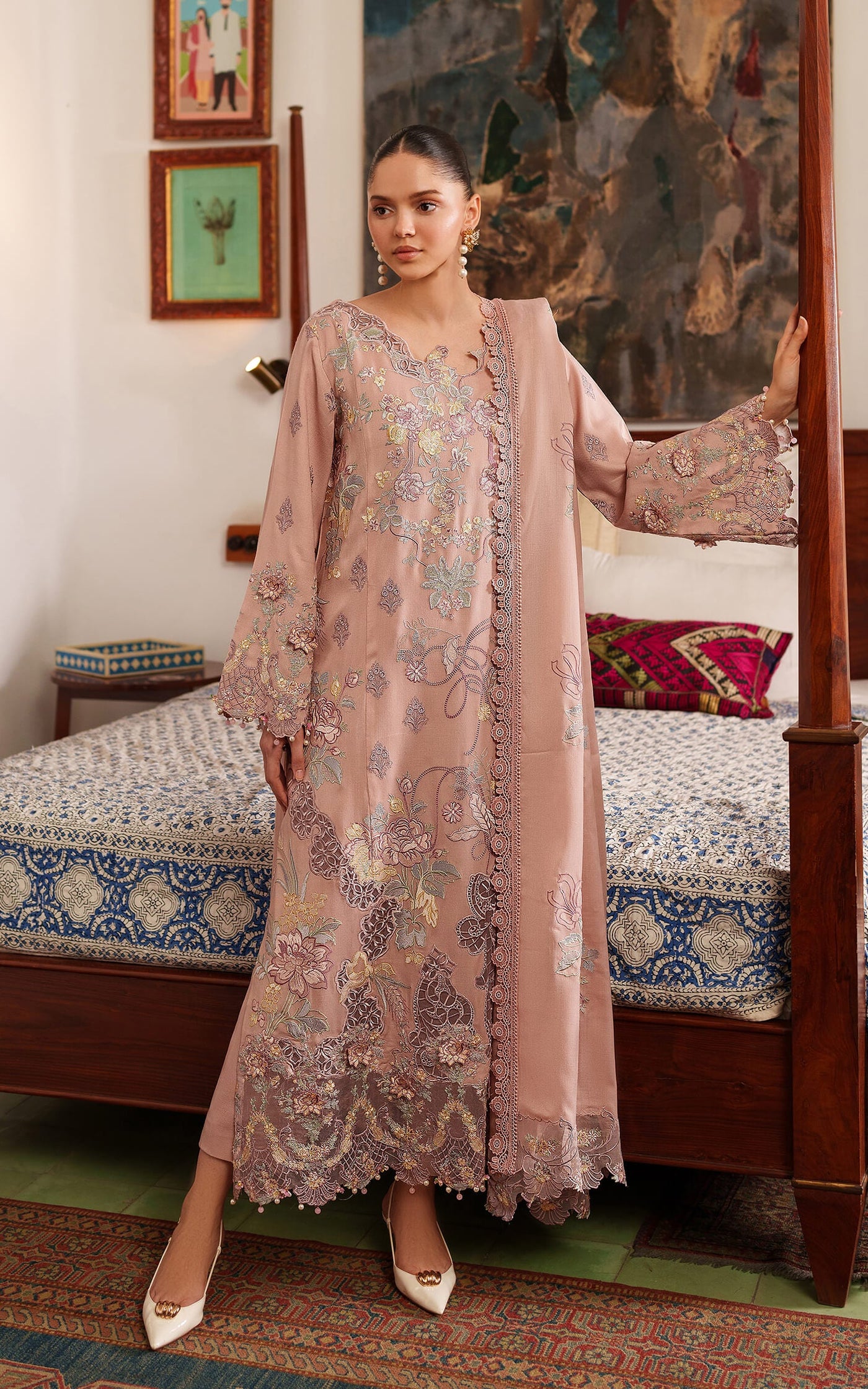 Glace LWC25-06 | 3pcs Embroidered Unstitched Winter