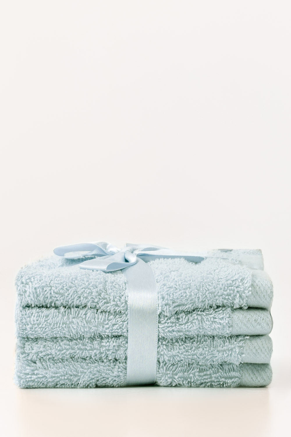 Glass Blue 4 Pcs Combed Face Towel Set