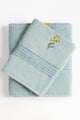 Glass Blue Embroidered Towel