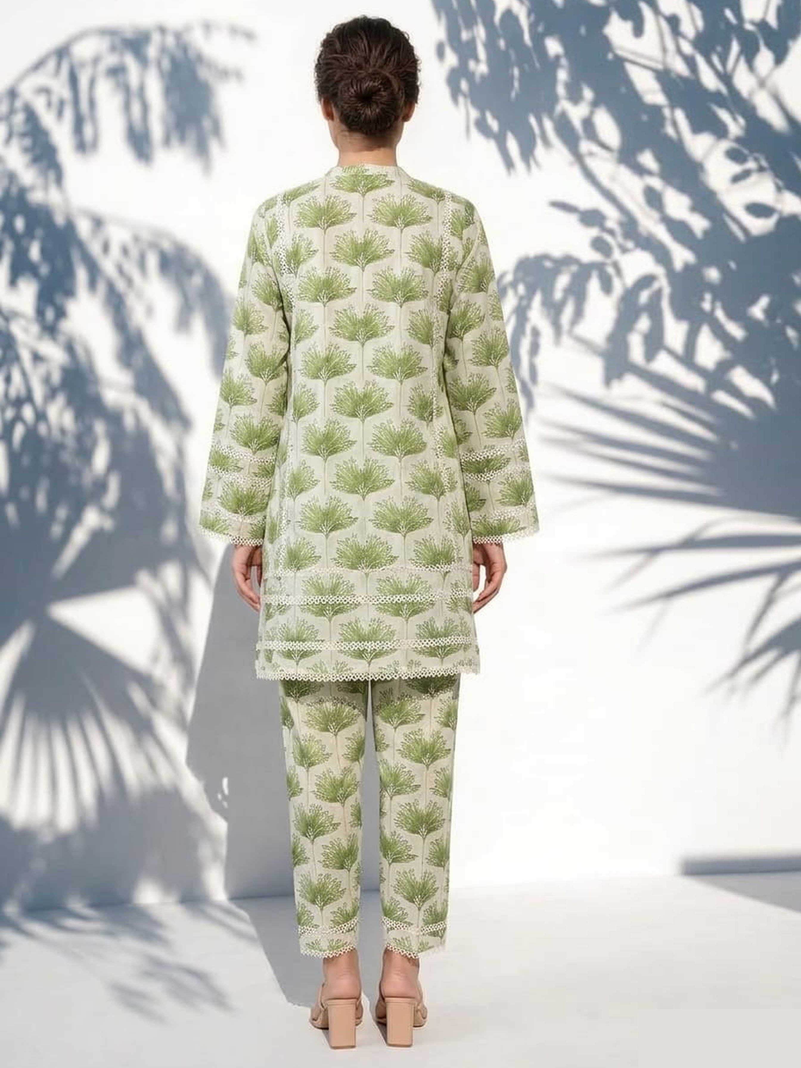 Green  printed Co-ord set