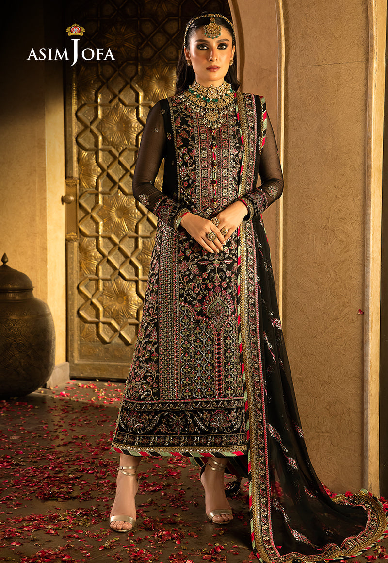 AJVF-01 EMBROIDERED CHIFFON 3 PCS