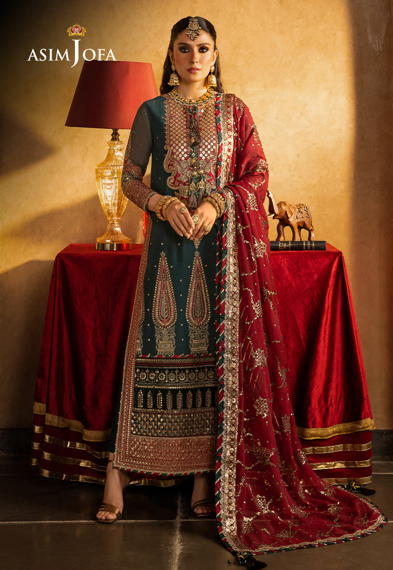 AJVF-10 EMBROIDERED CHIFFON 3 PCS
