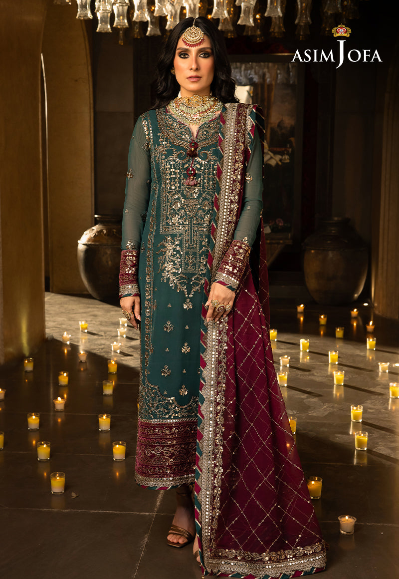 AJVF-09 EMBROIDERED CHIFFON 3 PCS