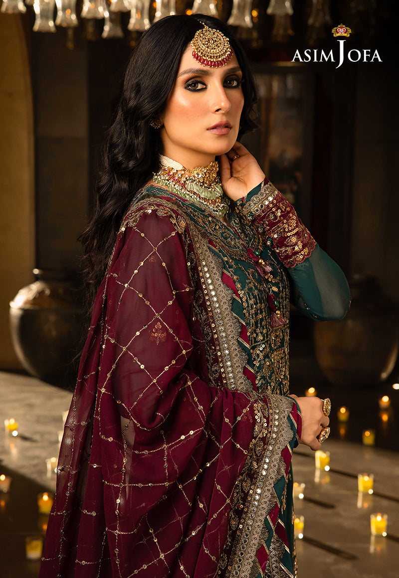 AJVF-09 EMBROIDERED CHIFFON 3 PCS
