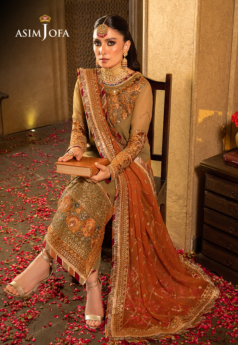 AJVF-08 EMBROIDERED CHIFFON 3 PCS