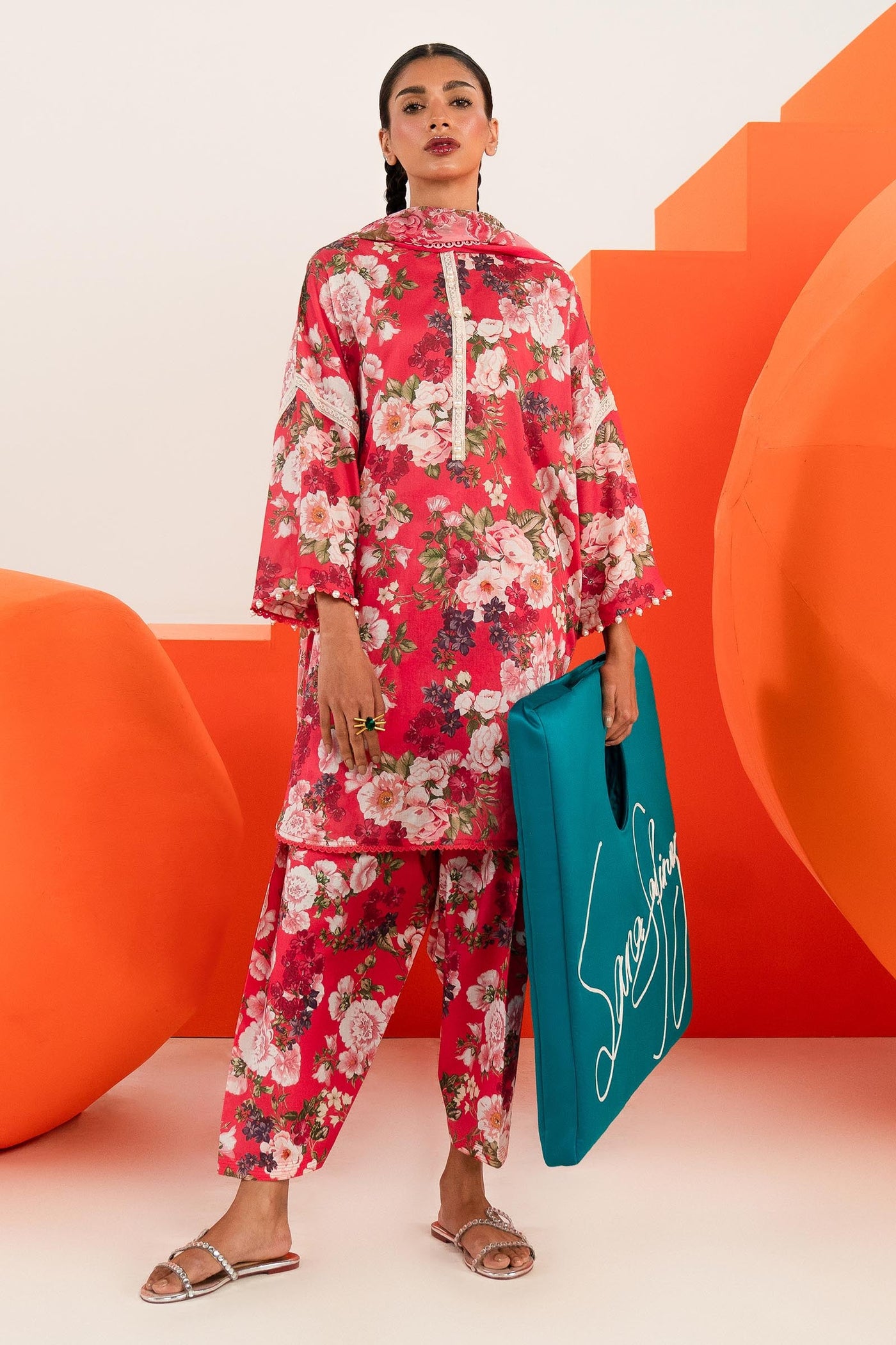 Unstitched 3 Piece Lawn Suit