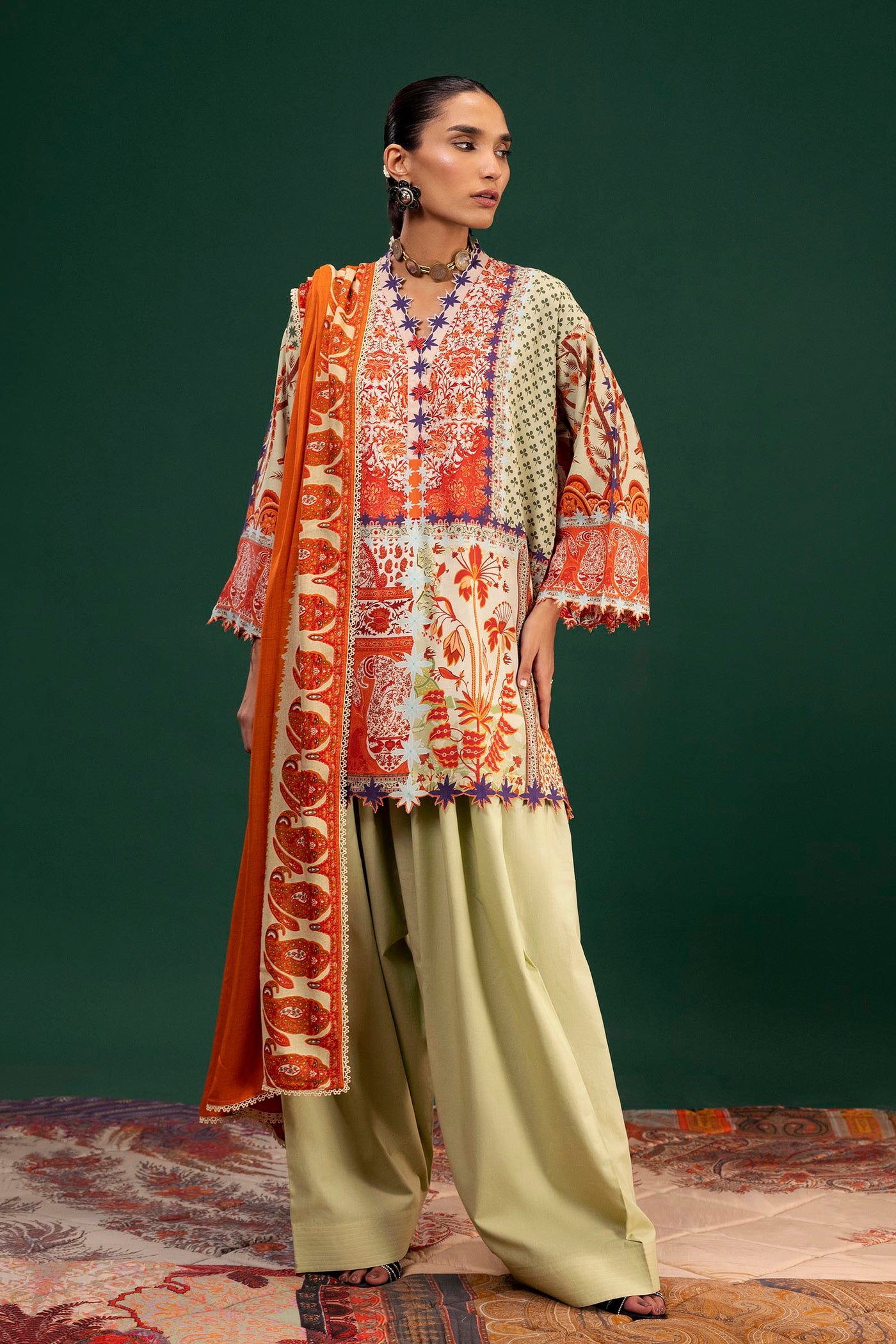 Unstitched 3 Piece Linen Suit