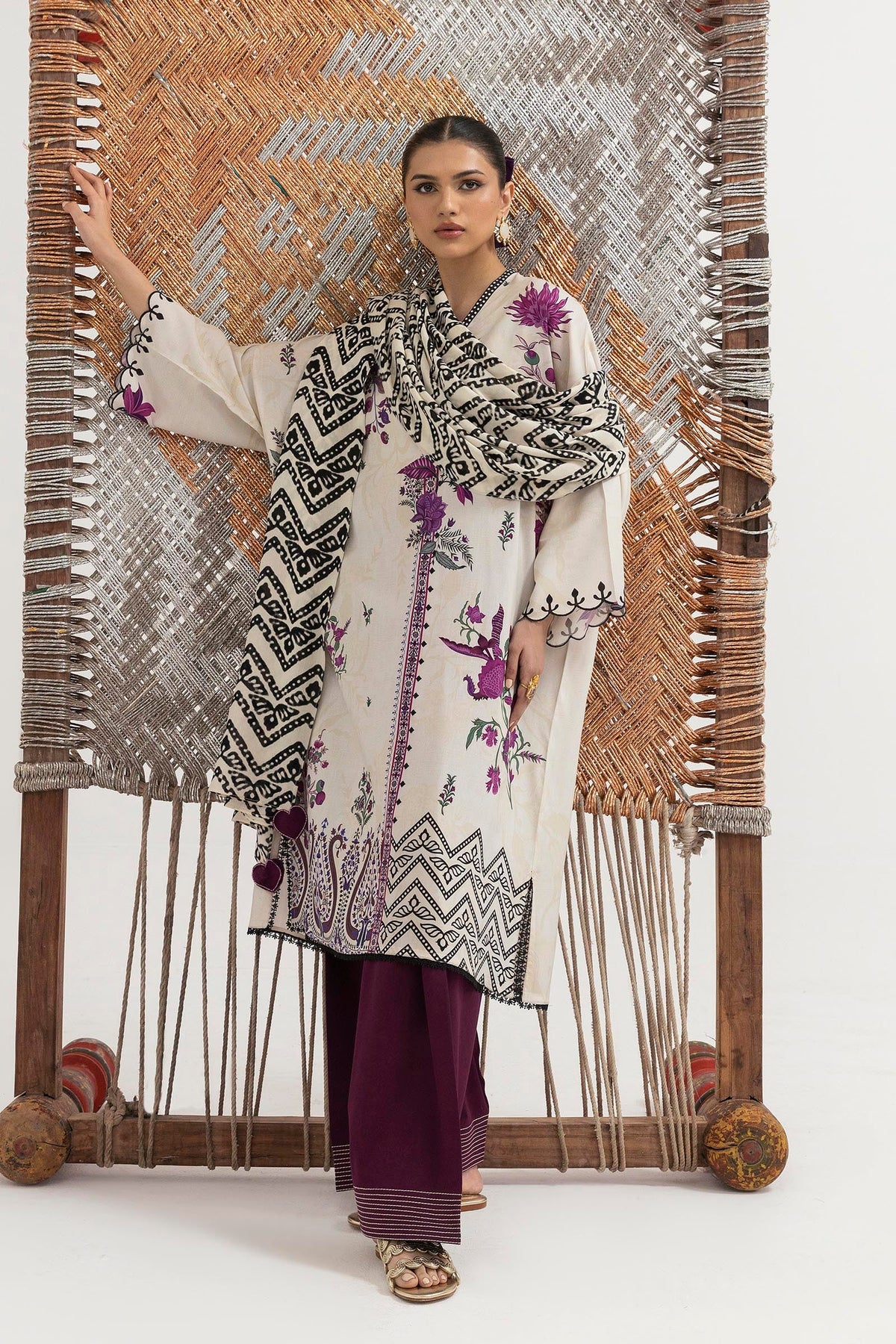 Unstitched 3 Piece Linen Suit