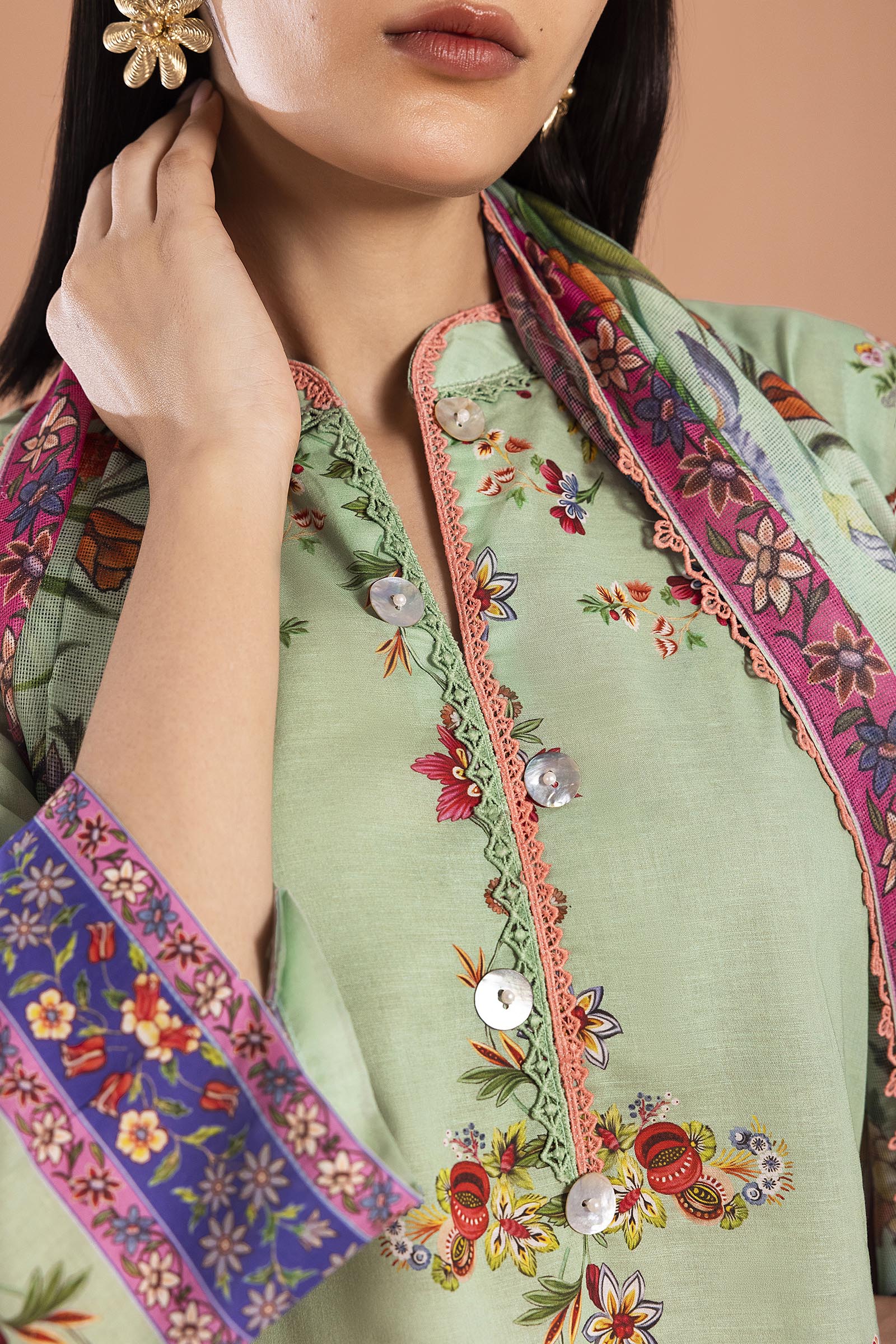 Unstitched Mahay Lawn 3 Piece Suit