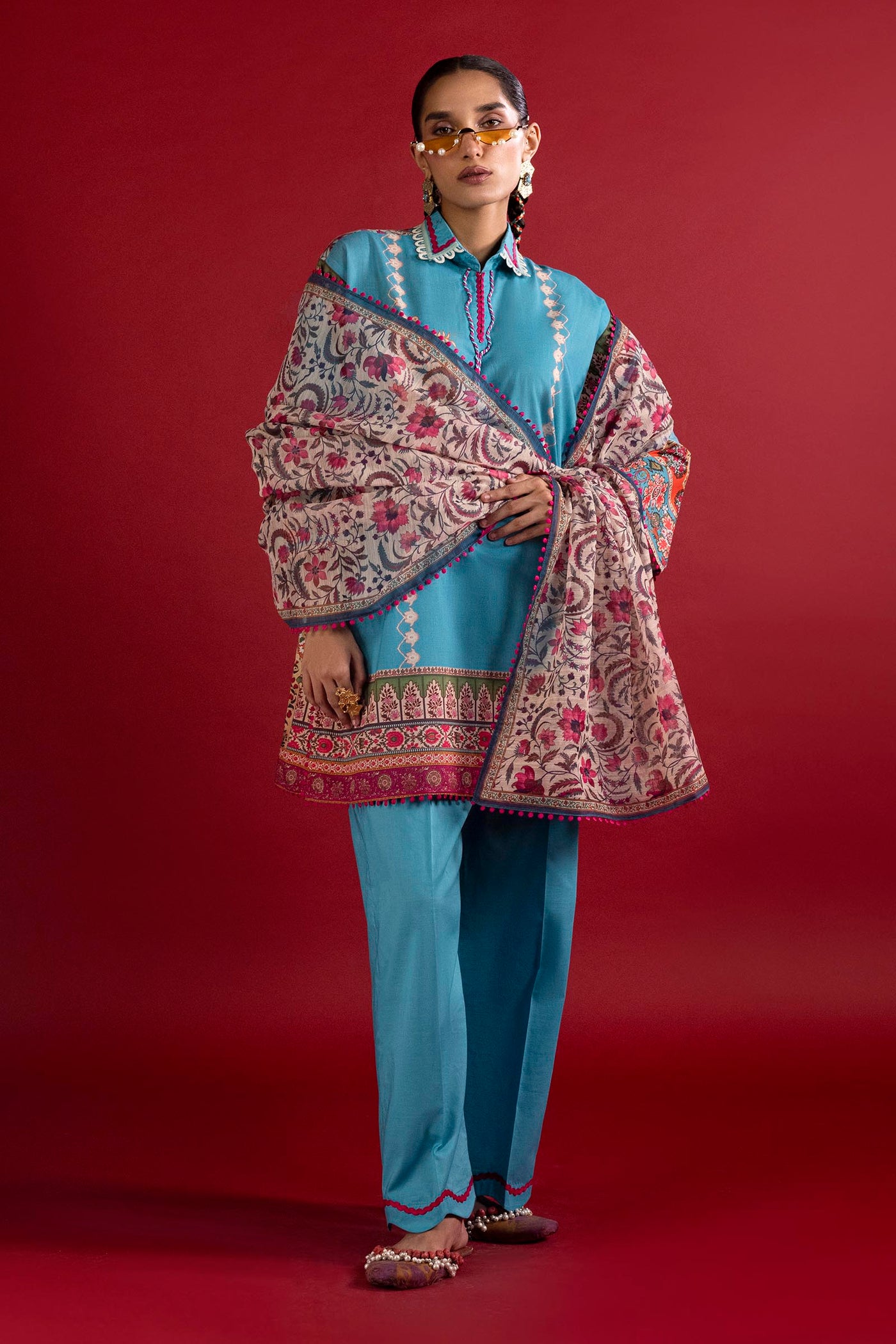 Unstitched 3 Piece Lawn Suit