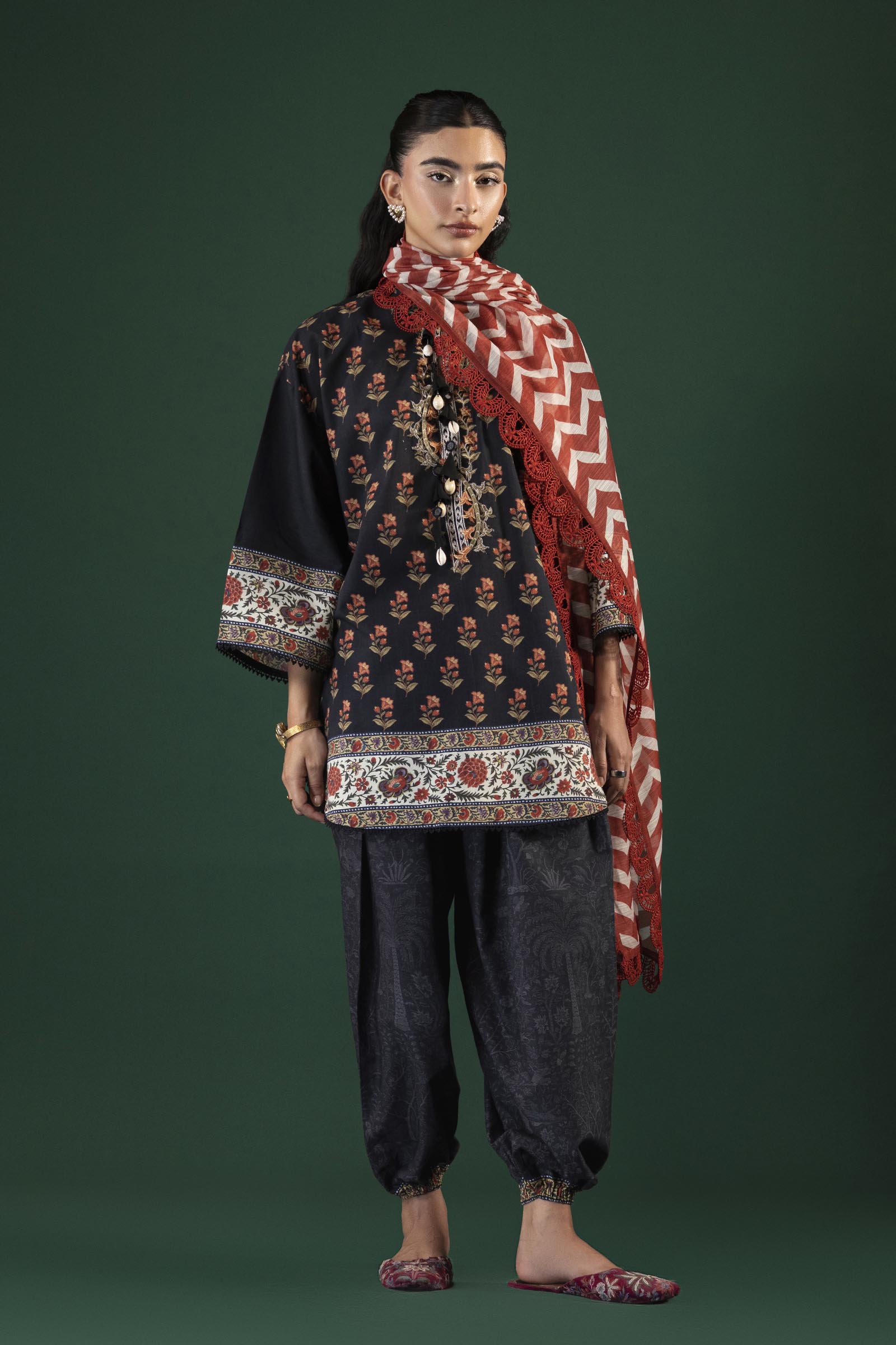 Unstitched Printed 3 Piece Lawn Suit