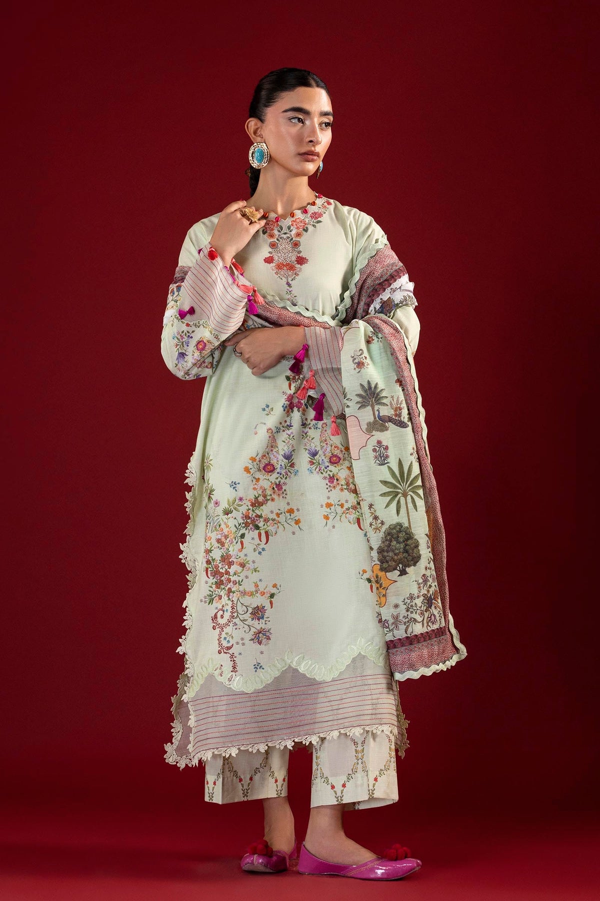 Unstitched Printed 3 Piece Lawn Suit