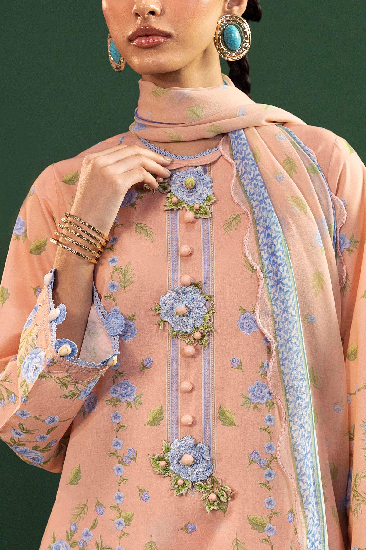 Unstitched Printed 3 Piece Lawn Suit