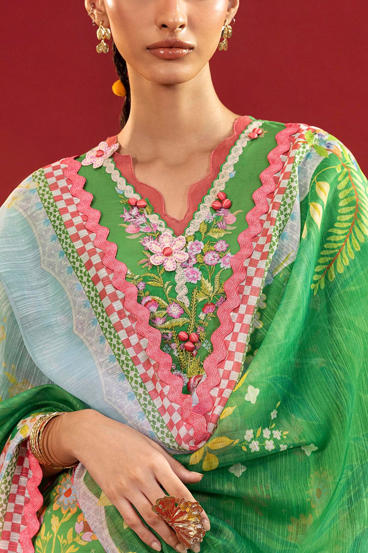 Unstitched Printed 2 Piece Lawn Suit